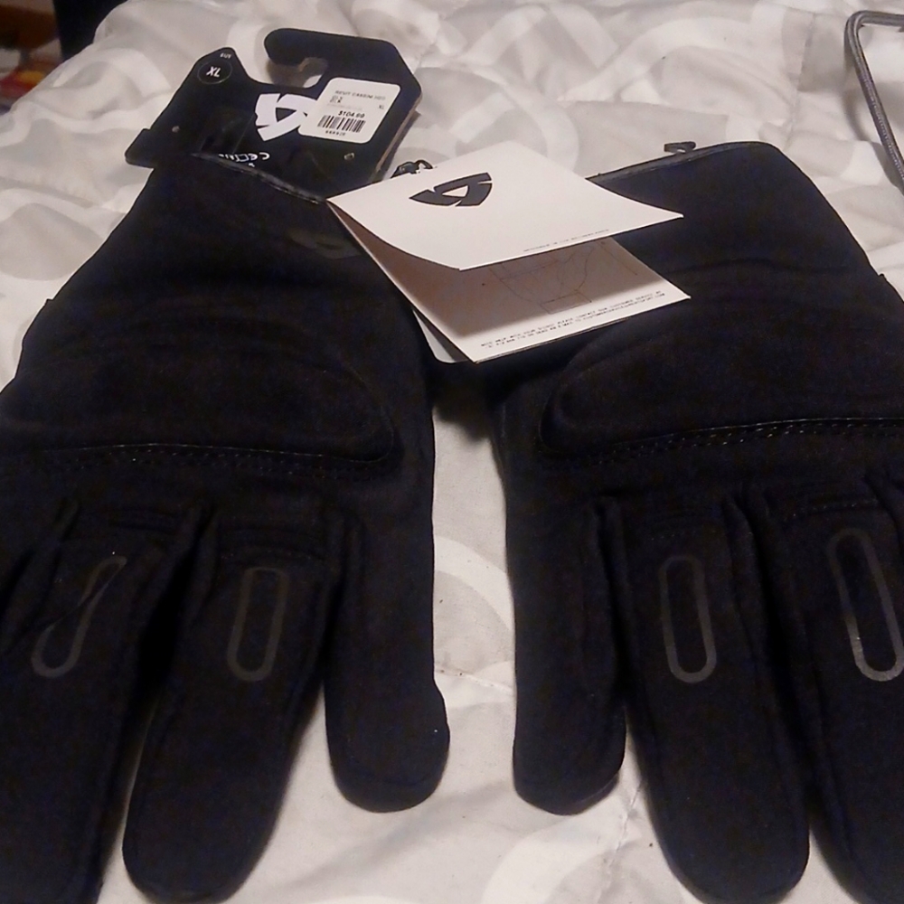 Black Textured Palm Full-Finger Gloves